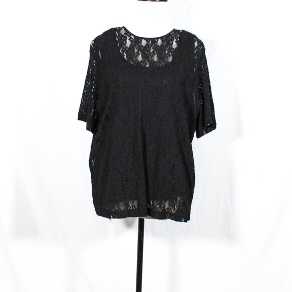 Vintage 1997 NWT Kathy Lee Gifford Plus Size Lace Blouse – Size 22/24W - Picture 1 of 10